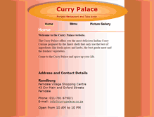 Tablet Screenshot of currypalace.co.za